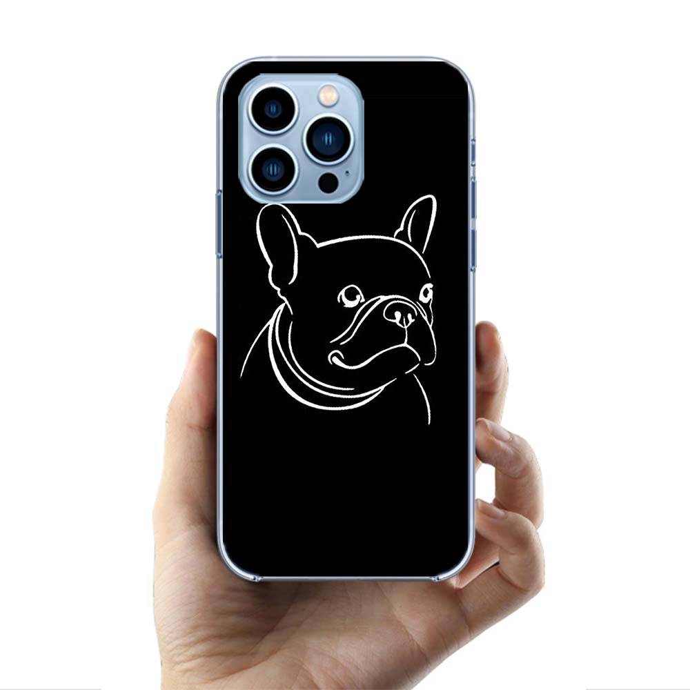 French Bulldog Black White Cases Phone Case For Iphone 17E 16E 17 Air 16 Pro Max 15 Pro 14 Plus 11 13 12 Mini Cover Cases Compat