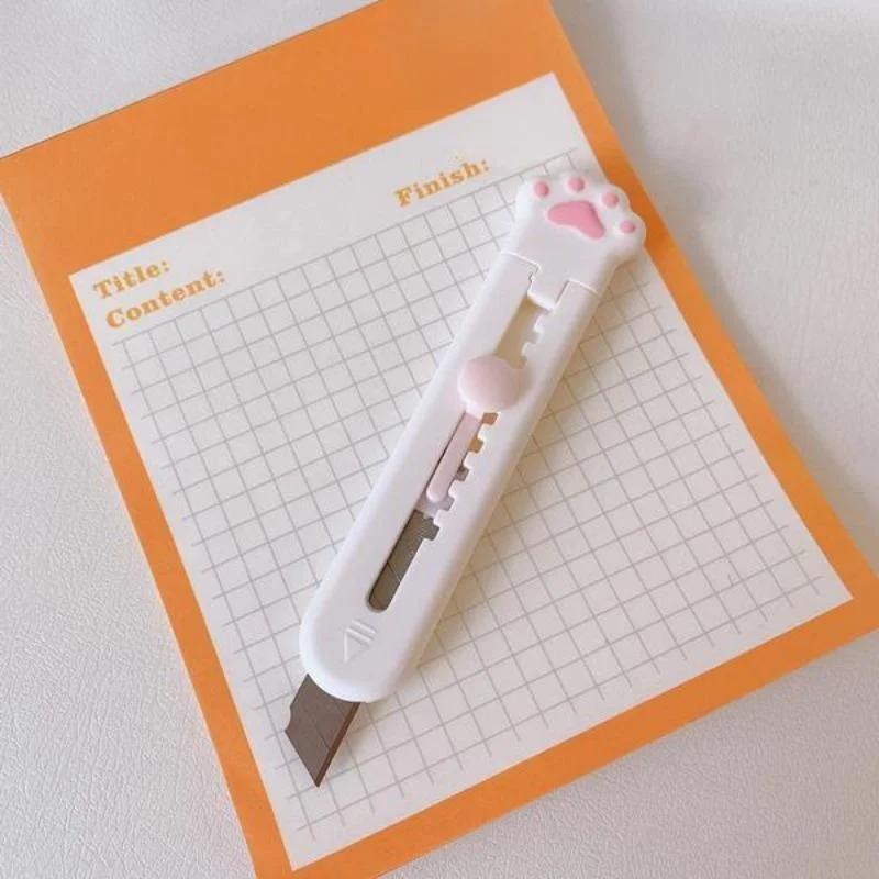 Kawaii Mini Pocket Art Universalmesser Express-Boxmesser Papierschneider Bastelverpackung Nachfüllbare Klinge Schulbüro Schreibwaren