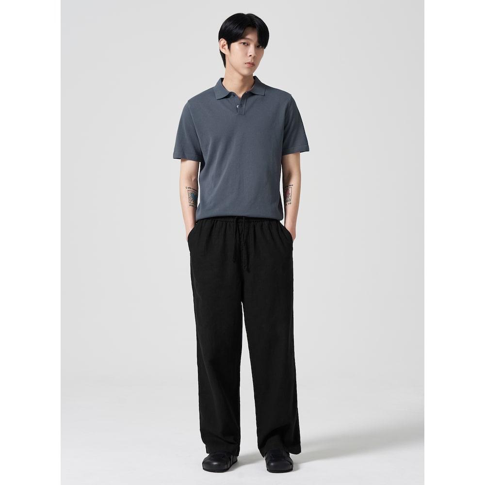 8SECONDS Linen-Like Dyed Easy Pants Black (424621Ly15)