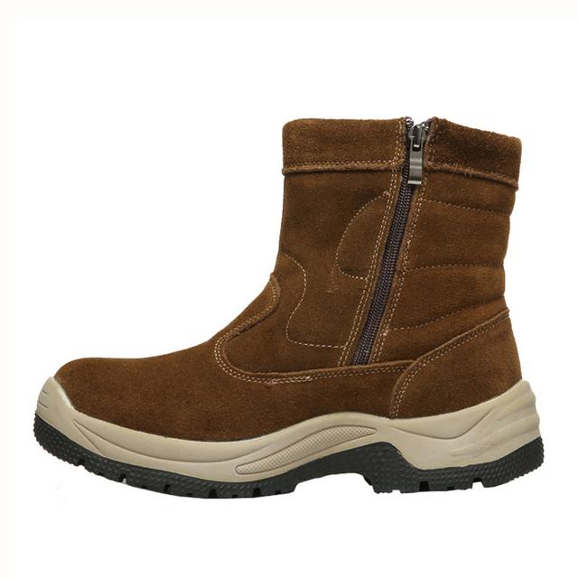 New Fashion Warm Natural Fur Winter Ankle Boots Men Waterproof Genuine Leather Snow Boots Non -Slip Work Boots Men 'S Casual Shoes