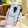Anti-knock Flower Phone Case For Nokia 6.2/7.2 Dirt-resistant Silicone Oil Painting Waterproof Soft Case Wristband Ring