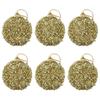 6 Stück 6 cm Weihnachtskugeln, Christbaumkugeln, Geschenkkugeln, Christbaumschmuck, DIY-Anhänger zum Aufhängen, Weihnachtsdekorationen