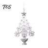 Gold Star Topped Ornaments Acrylic Christmas Tree Ornament with Lanyard, Xmas Shaped Gift for Friends Family Decorative Hanging Pendant Holiday Tree,