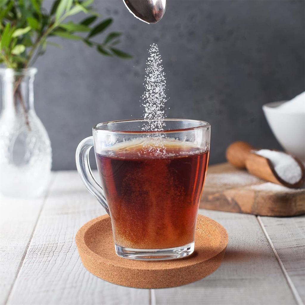 Round Cork Heat , Absorbent Cup Mats for Coffee Tea Drinks