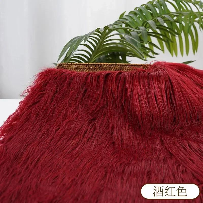 0.5/1 Yard 9cm Faux Fur For Needlework Sewing Doll Toy Beard Hairstyles DIY  Material Accessories Home Decoration Cosplay Fabric