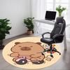 1pc Capybara Tricycle Chair Carpet for Office, Non-slip, Soft and Durable Office Rug for Decoration, Perfect for Office Yy251229168