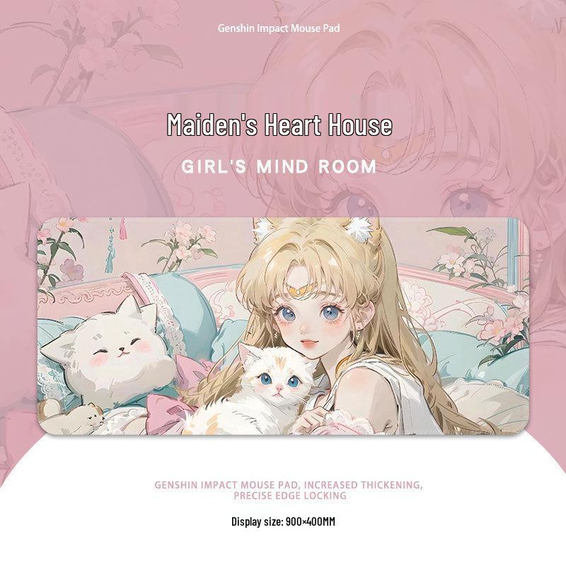 Sailor Moon XL Mouse Pad: Cute, High-Value Office Keyboard Mat Featuring Anime Girls