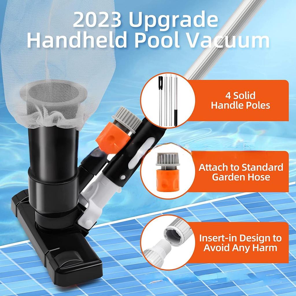 

With Bottom Brush Swimming Pool Cleaner Rapids Jet Nozzle Telescopic Rod Set 8*18*22cm