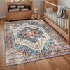 Teppich Weich Rutschfest Vintage Grau Orange Abstrakte Textur Bodenmatte für Schlafzimmer Wohnzimmer Kinderzimmer Heimdekoration