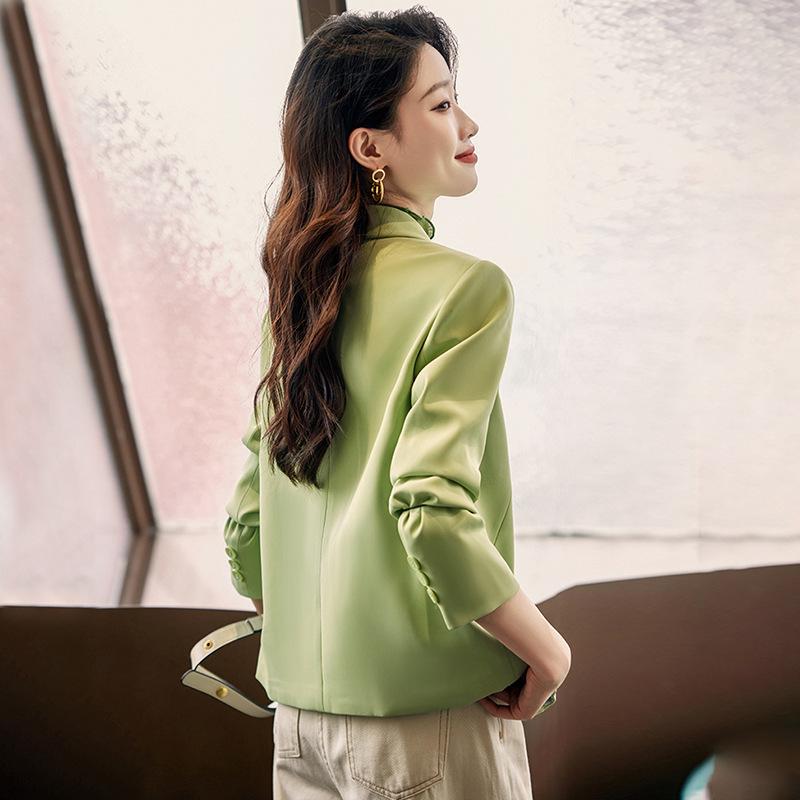 Coffee Small Suit Jacket for Women In Winter New Style Small Slim Professional Commuter Suit Top