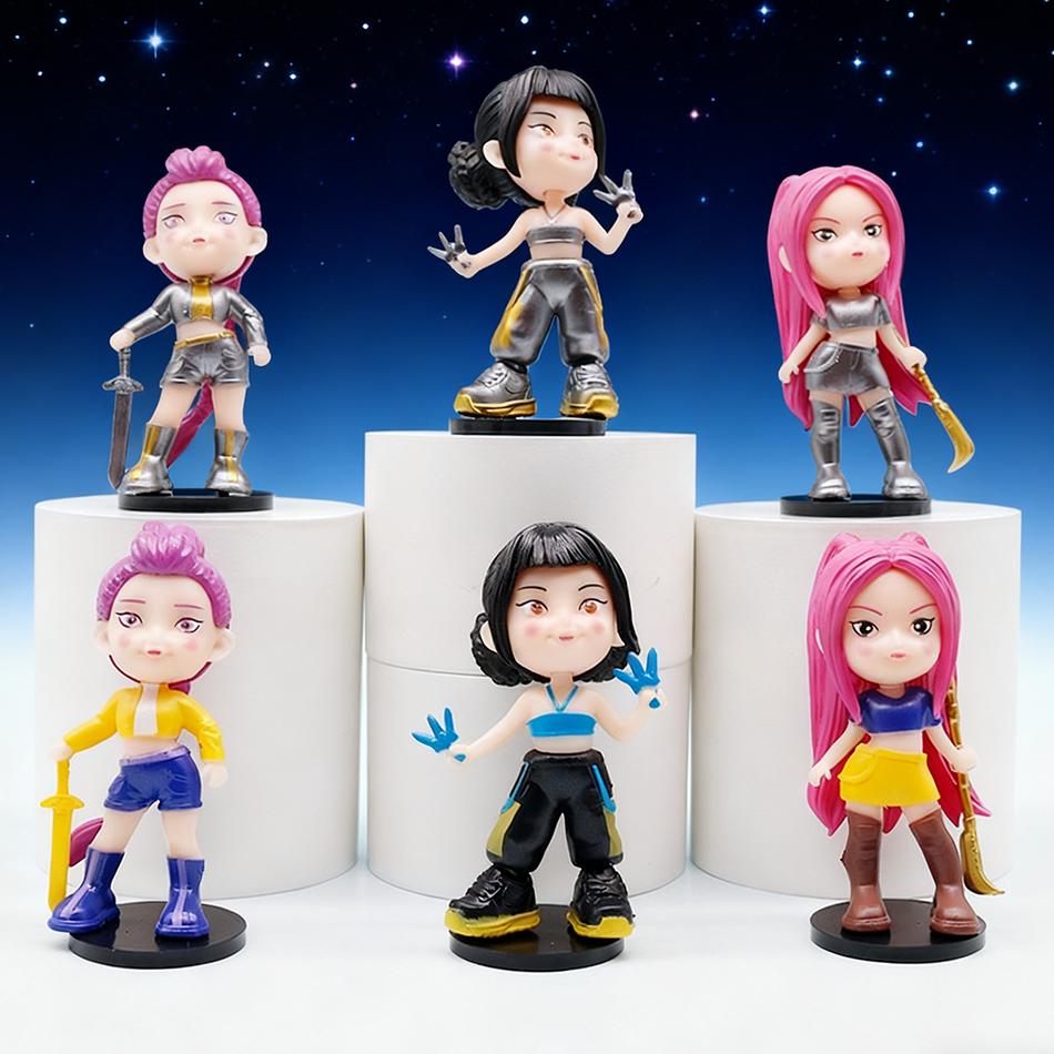 Kpop Demon Hunters Anime Figure Toys Cute PVC Movable Joints Action Figure Model Dolls Kids Birthday Decoration Toy Gifts