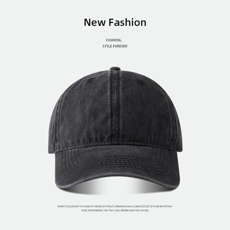 Unisex-Baseballkappe im Retro-Waschdesign – Frühlings-/Sommerstil mit gesichtsoffenem Entenschnabeldesign