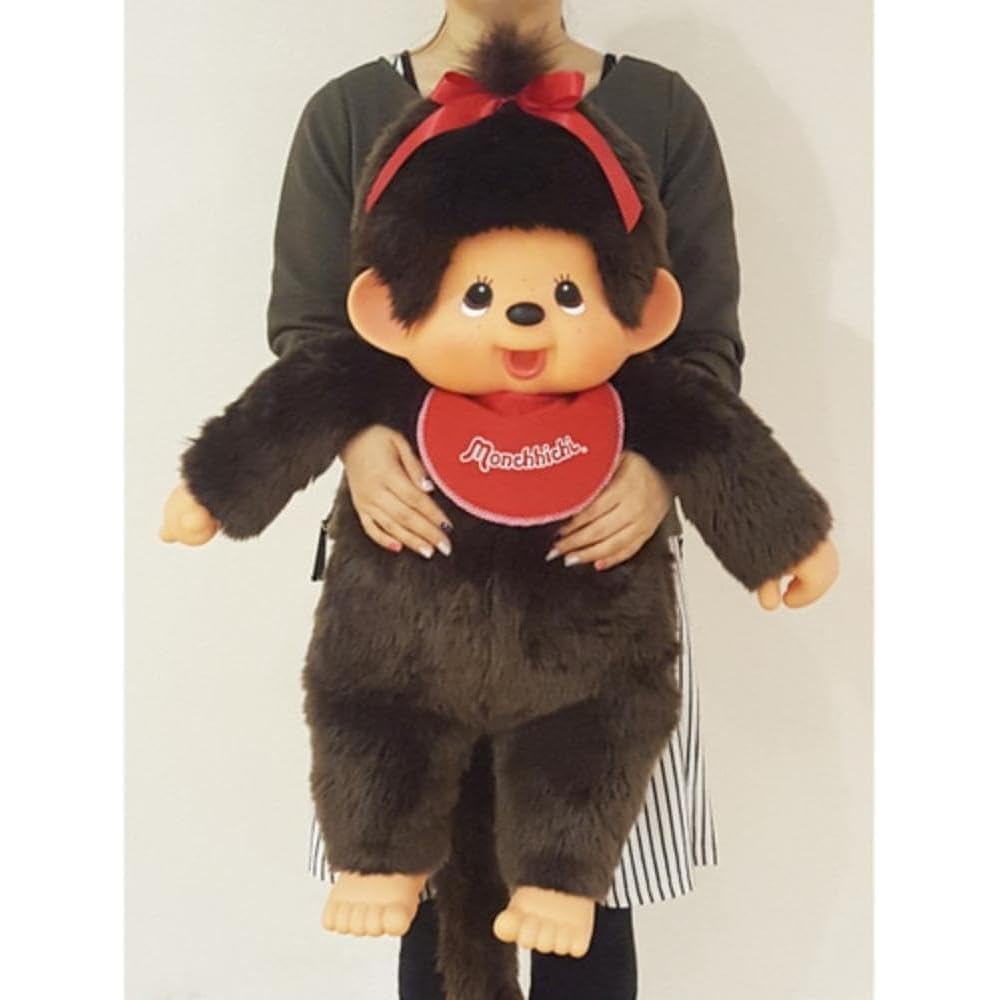 Sekiguchi Monchhichi Premium Standard 2L Brown Plush Doll 80x55x23cm