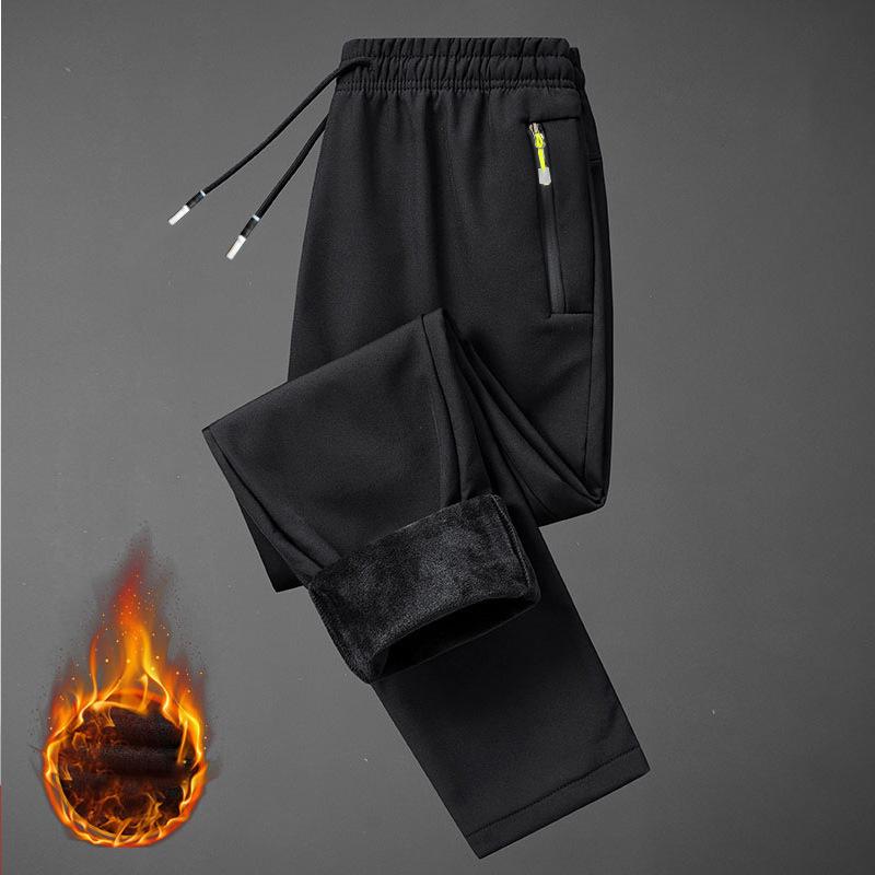 

Женские эластичные ветрозащитные брюки с бархатной подкладкой | Активный комфорт с деталью в виде кармана на молнии 6XL