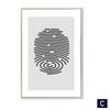 Arte Nordico Impronta Digitale Tela Poster Pittura Minimalista Stampa Astratta Immagine da Parete Nero Grigio Moderno Casa Decorazione Stanza
