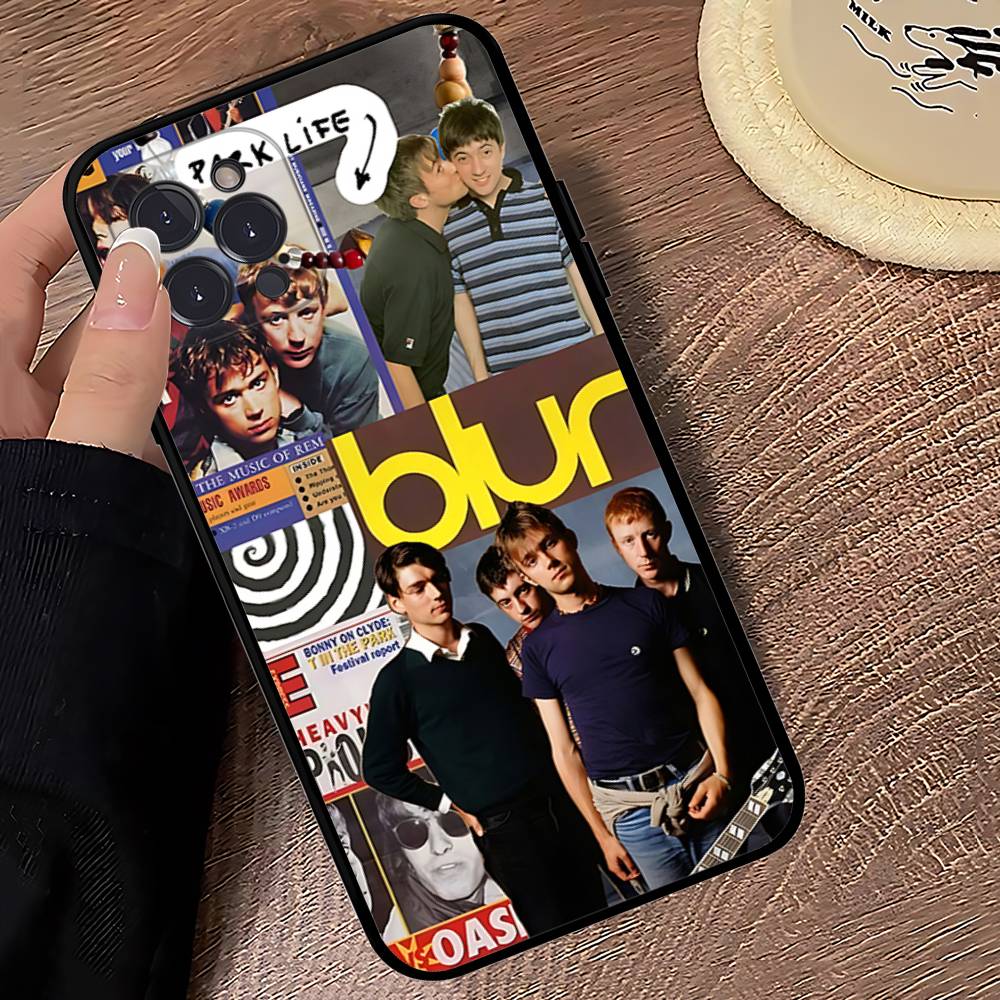 Rock Band B-Blur Phone Case For IPhone 16 Pro Max 15 17 Plus 14 13 12 Mini 11 Black Cover