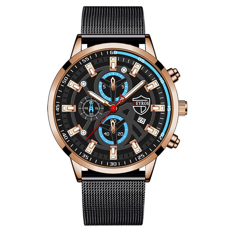 Men'S Watch Fashion Fully Automatic Calendar Luminous Quartz Watch