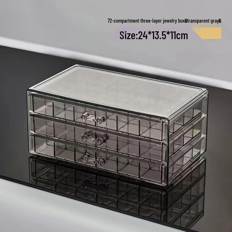Earring and Necklace Multi-Layer Storage Box with Large Capacity, Anti-Oxidation, and Exquisite Design
