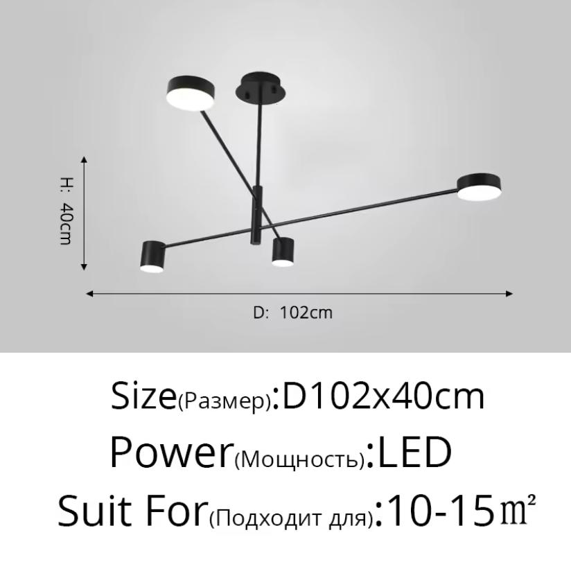 New Modern LED Chandelier Lights Bedroom Living Dining Room Gold Black Indoor Fixture Lighting Lamps Apply To AC90-260V 24W