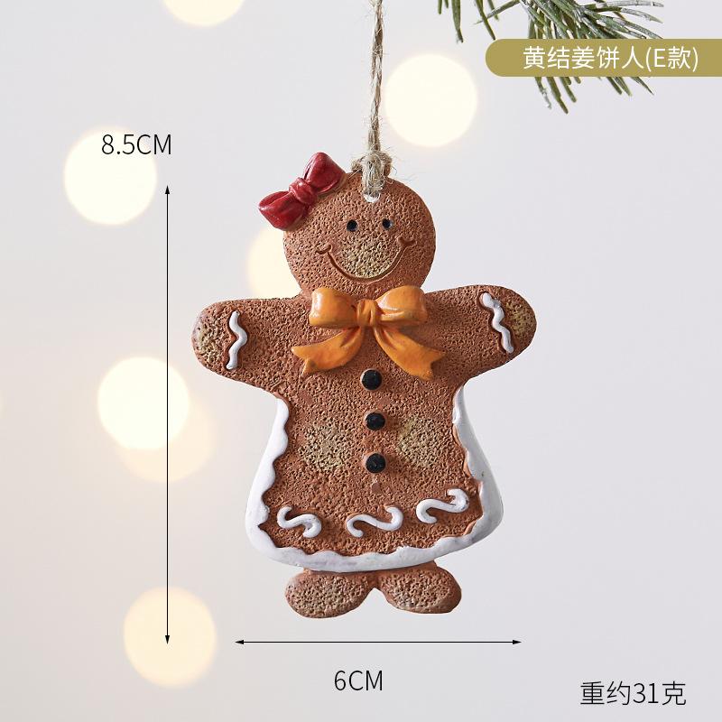 Christmas Day Decoration Gingerbread Doll Pendant Christmas Tree Gingerbread Doll Christmas Ornament Accessories