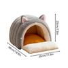Cat Bed Cave Semi-Enclosed Dome Shape Winter Warm Shelter Warm Cat Bed For Animal Kittens Indoor Bedroom Balcony Apartment Home