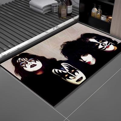 Rock Band Kiss Band Door Mat Welcome Entrance Balcony Bathroom Floor Non-slip Rug Bedroom Carpet Home Decoration
