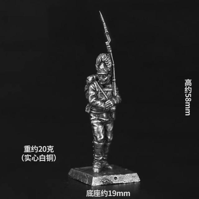 Miniature Napoleonic Wars Soldiers Figures Set Metal Flat Army Men Collection for Home Office Desk Decoration Game Chess Pieces