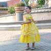 [CQDY] Princess Belle Dress for Kids (Beauty and the Beast-inspired Dress + Tiara) Luxury 7-Piece Set, Sizes 100-140cm, Kids' Costume, Cosplay, Yellow