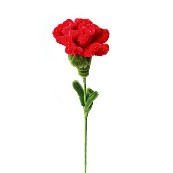 Fertiger Pfeifenreiniger Künstliche Nelke Handgefertigt Konserviert Künstlicher Blumenstiel Plüsch-Drehstock Florale Dekoration Geschenk für Frauen zum Muttertag