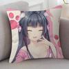 GAME Nekopara Pillow Case Soft Double Sided Print Sofa Cushion Cover Throw Pillow Covers