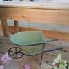 Iron Art Wheelbarrow Decorative Small Planter Metal Wagon Plant Pots for Patios and Garden Indoor or Outdoor Decoration X3UC
