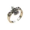 Bf Club   Rings For Women Simple Geometric Handmade Irregular Retro Bird Wings Ring Allergy For Birthday Gift