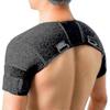 Schwarze Doppel-Schulter-Wickelbandage Rotatorenmanschette Armschmerzen Linderung Heißtherapie Für Männer und Frauen Flexibel XL