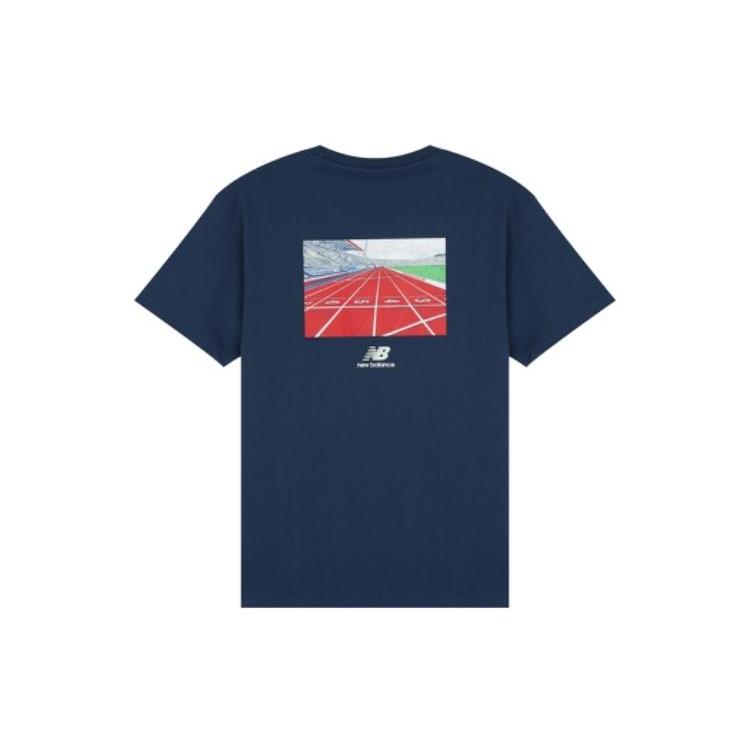 New Balance ANB T Shirt Men's Blue AMT22375-BGV