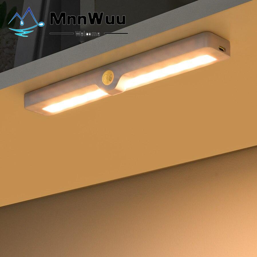 

Перезаряжаемые светодиодные боковые индукционные ночные огни Датчик движения Ночной светильник для кухни спальня Под кроватью Шкаф Шкаф Светильник