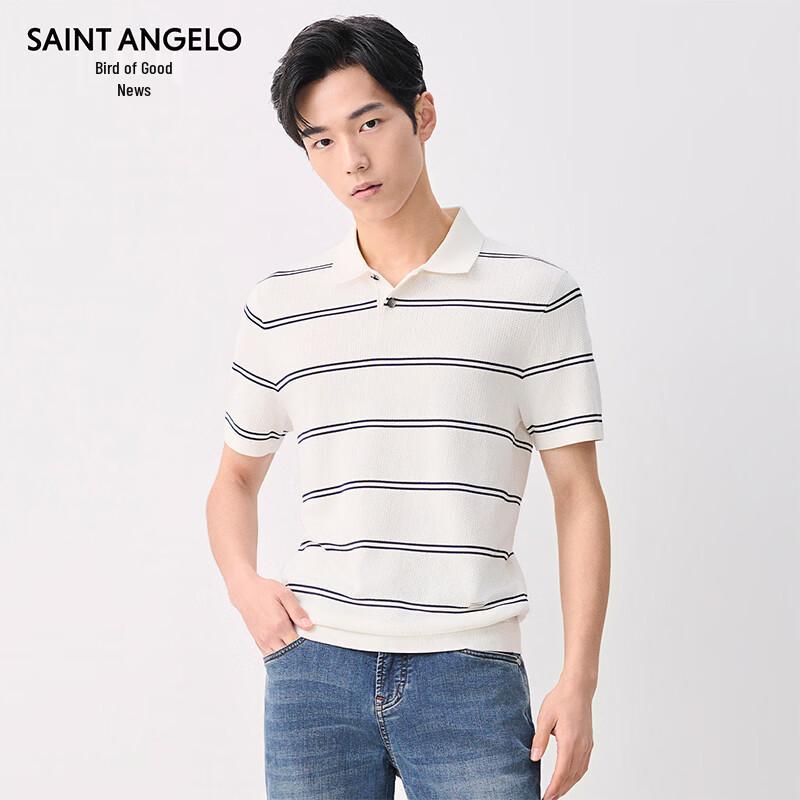 

Мужская повседневная поло с коротким рукавом в полоску XL