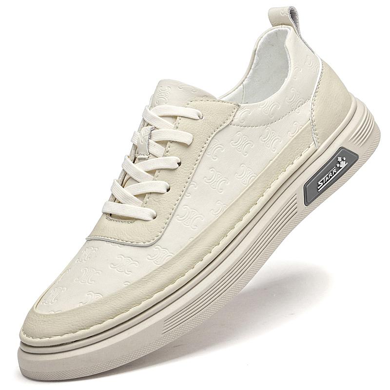 

Стиль модного дизайнера Модная повседневная обувь для мужчин Совершенно новая деловая повседневная обувь на шнуровке Кожаная обувь Трендовая для мужчин Свадебная обувь 44 бежевый