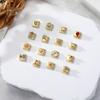 Wholesale Zircon Rose Starfish Bow Knot Flower Pearl Golden Italian Charm Links Fit 9MM Stainless Steel Bracelet DIY Making Gift