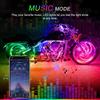 Motorcycle LED Underglow Kit, ICICAR 12 Pcs APP Control RGB 16 Million Color Dual Remote Music Mode IP68 Waterproof Led Lights, Motorcycle Lights