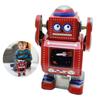 Windup Robot Toy Mechanical Retro Tinplate Clockworks Walking Robot Toy Table Decoration Kids Adult Collector Favor Gift