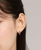 Goldndear 14Kgf Simple O-Ring Line One-Touch Earrings