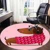 1pc Dachshund Heart Chair Carpet for Office - Durable, Ideal for Chair Mats, Stylish & Functional Decorative Rug Yy260203010