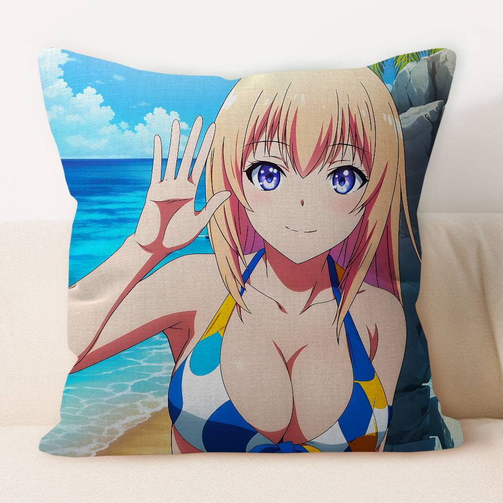Honami Ichinose Cartoon Kissenbezüge Cartoon Sofa Dekorative Zuhause Doppelseitiger Druck Kurzer Plüsch Niedlicher Kissenbezug