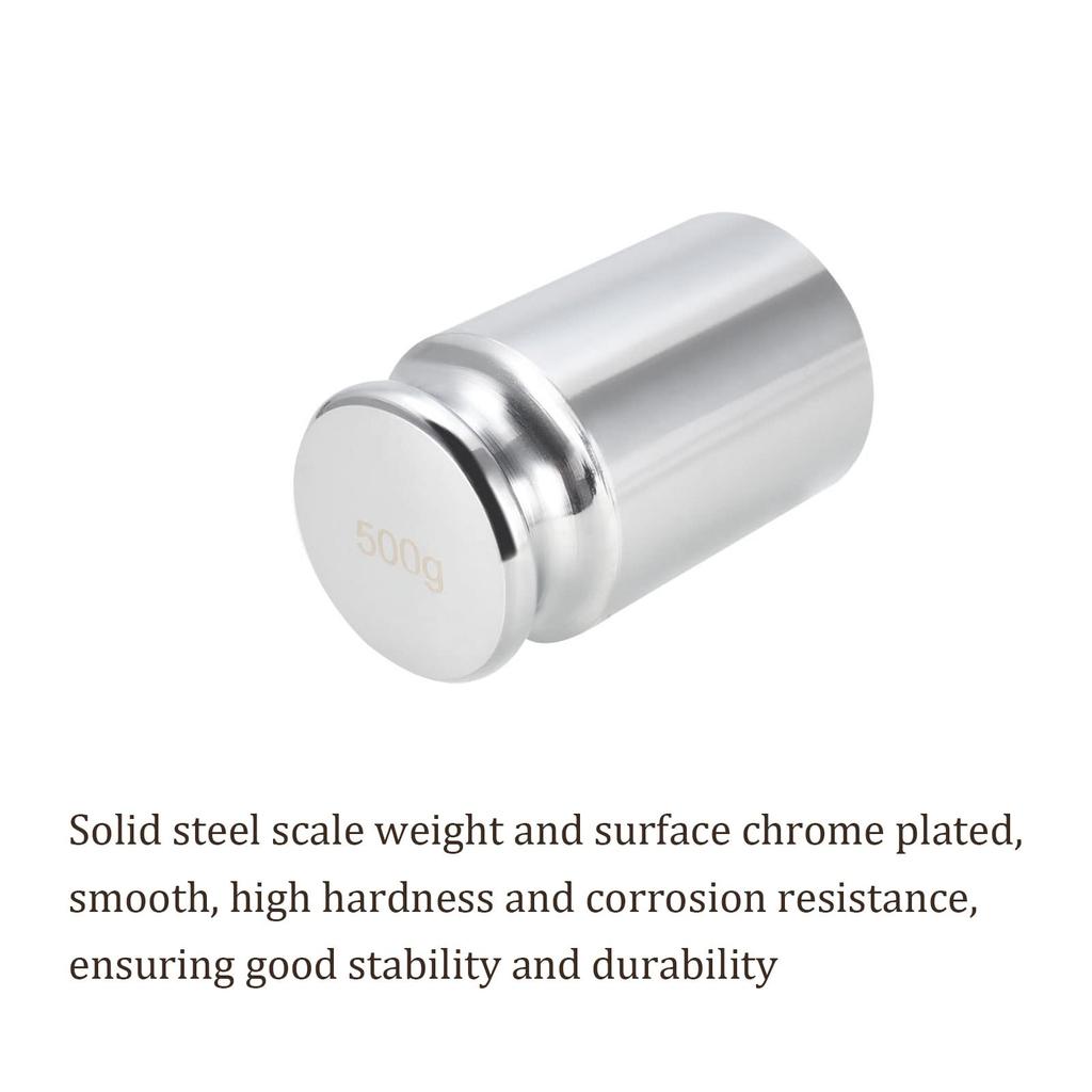 Kozelo Scale Calibration 500g X M1 Gram Weight for Digital Jewelry Science Lab Silver Tone Weights, Accuracy, Chrome-Plated Steel, Scales, Balances,