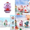 Cute Resin Christmas Animal Figurines For Diy Snow Scenery Craft And Gifts