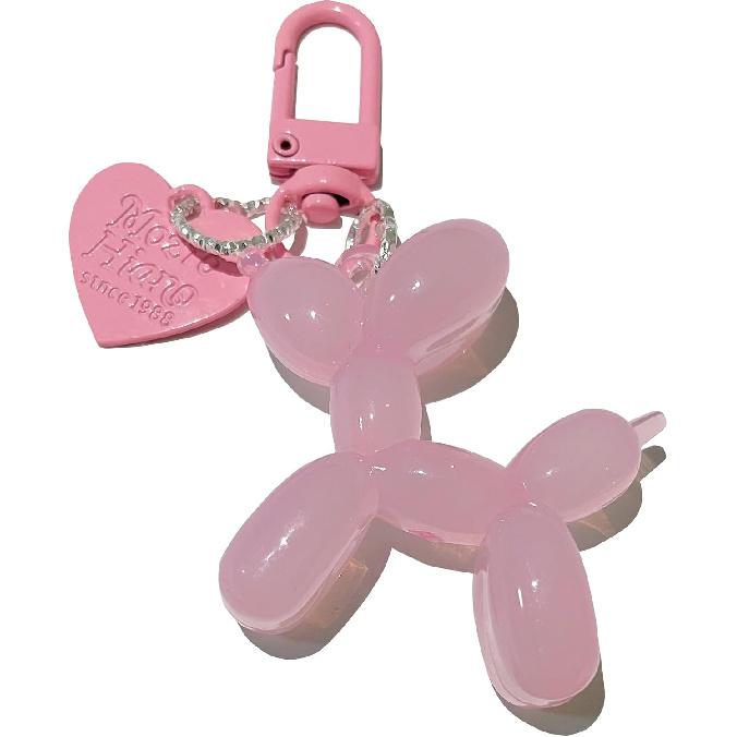 LAEKOU Jelly Balloon Dog Keychain for Women, Cute Bag Charms Key Chain