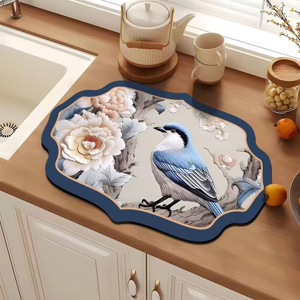 Kitchen Countertop Drain Mat High Appearance Level Absorbent Washing Dishes Dishes Dishes Chopsticks Sink Faucet Bar Table Mat