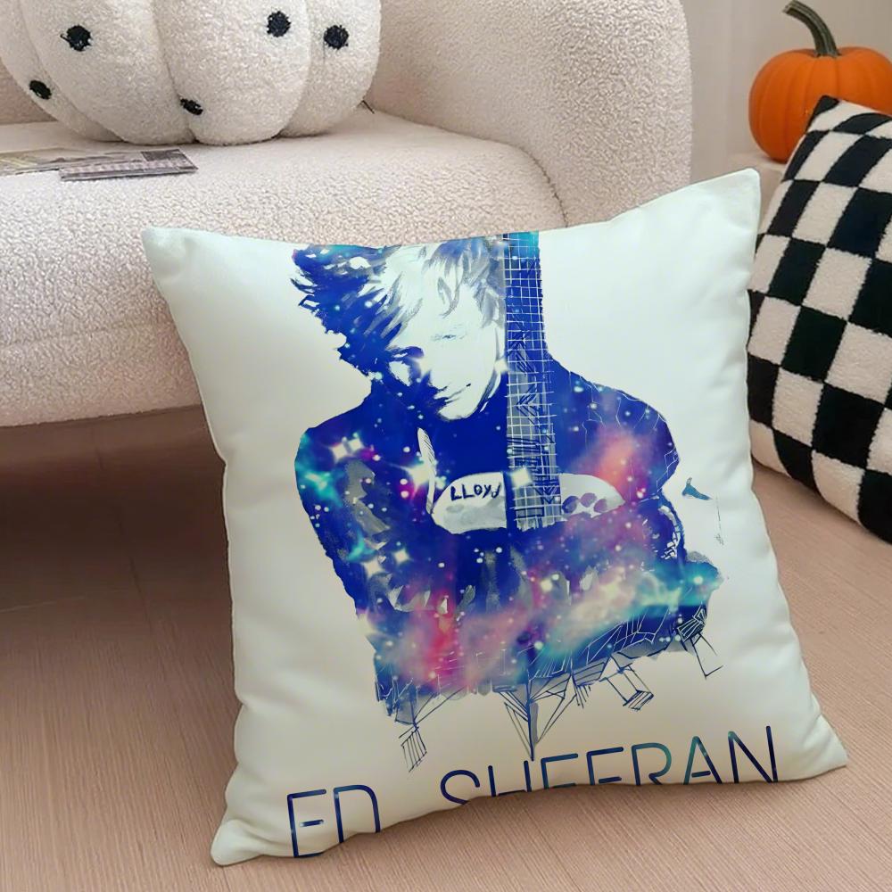 eEd Sheeran Music Idol Cushion Cover Throw Pillow Cover Hidden Button Durable Polyester Chair Cushion