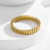 Gold and Silver Minimalist Index Finger Ring - European and American Style, Titanium Steel, Non-Fading Design.