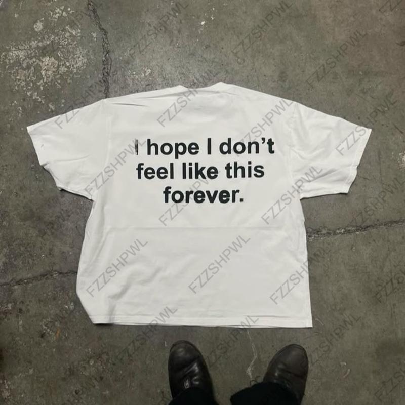 

Goth Aesthetic Person Print Graphics Casual Short Sleeve Top Punk Streetwear Loose Men ONeck Harajuku Y2k Cotton Tshirt S